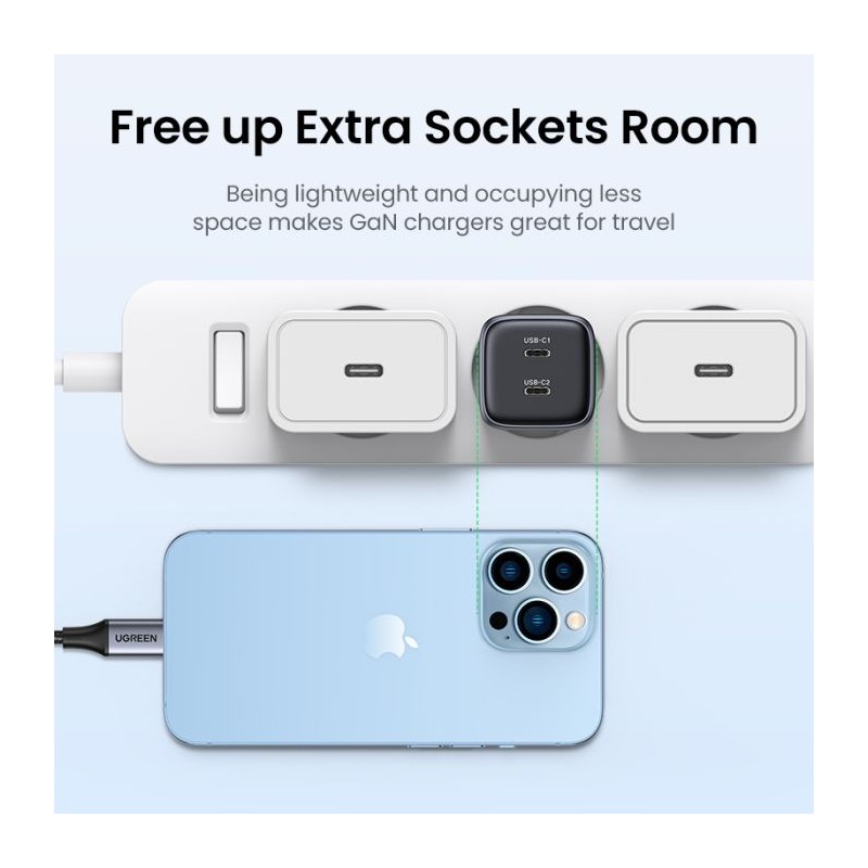 Polnilec Ugreen Nexode 45W, USB-C, GaN II, PD 3.0