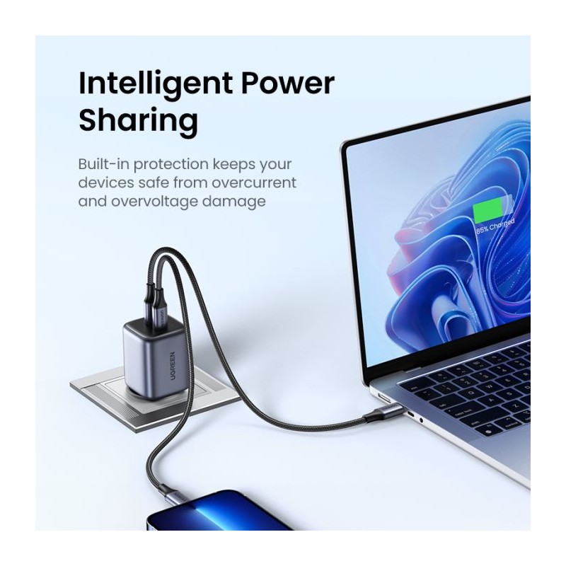 Polnilec Ugreen Nexode 45W, USB-C, GaN II, PD 3.0