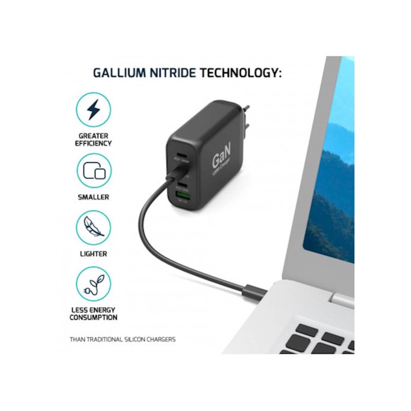 Polnilec PORT USB-C, USB-A 120W