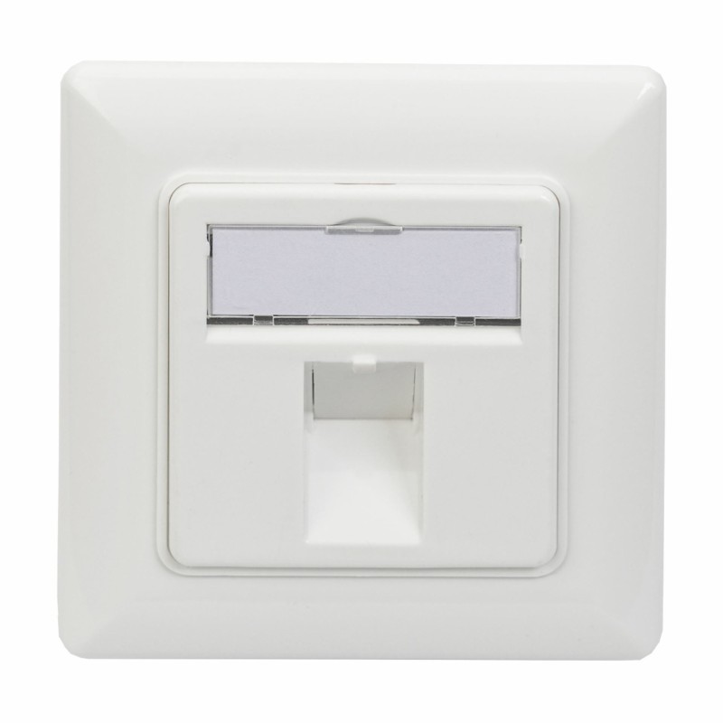Vtičnica 1xRJ45 kotna 80x80 Digitus