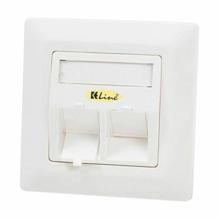 Vtičnica 2xRJ45 kotna 80x80 KELine