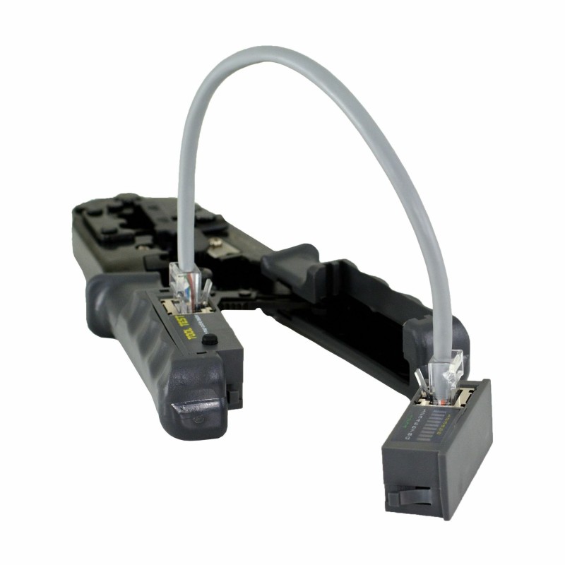 Klešče za RJ45/RJ10/RJ11/RJ12 konektorje + mrežni tester Delock