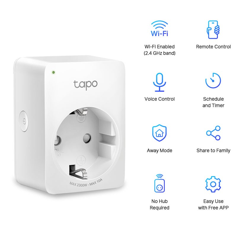 TP-LINK Tapo P100 Mini Smart Wi-Fi vtičnica - 2pack