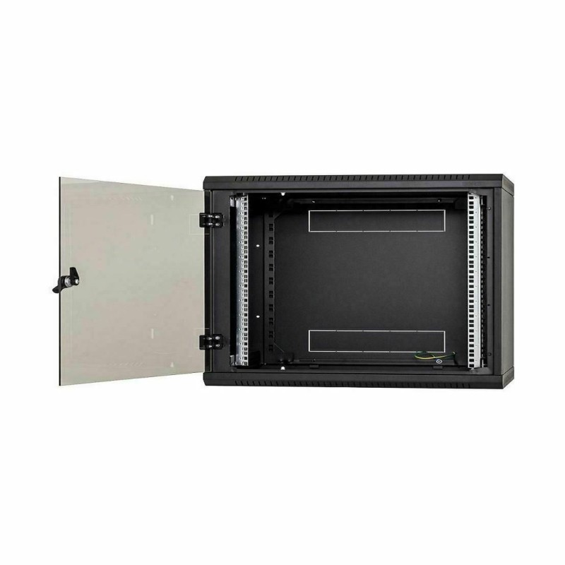 Zidni kabinet Triton 6U 370 600x400, črn, sestavljen