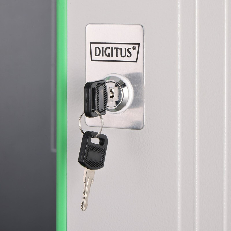 Zidni kabinet Digitus 12U 638 600x600, siv, sestavljen