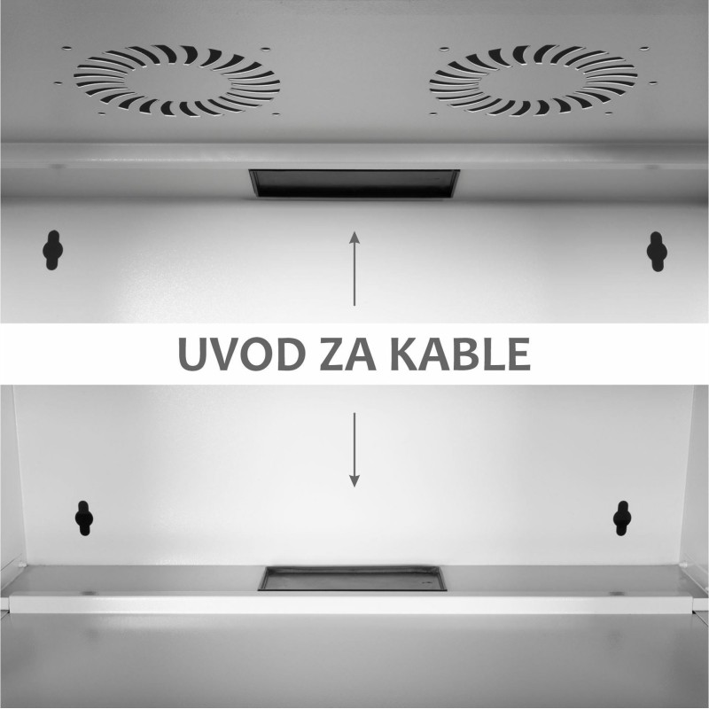 Zidni kabinet Digitus 9U 460 540x400, siv