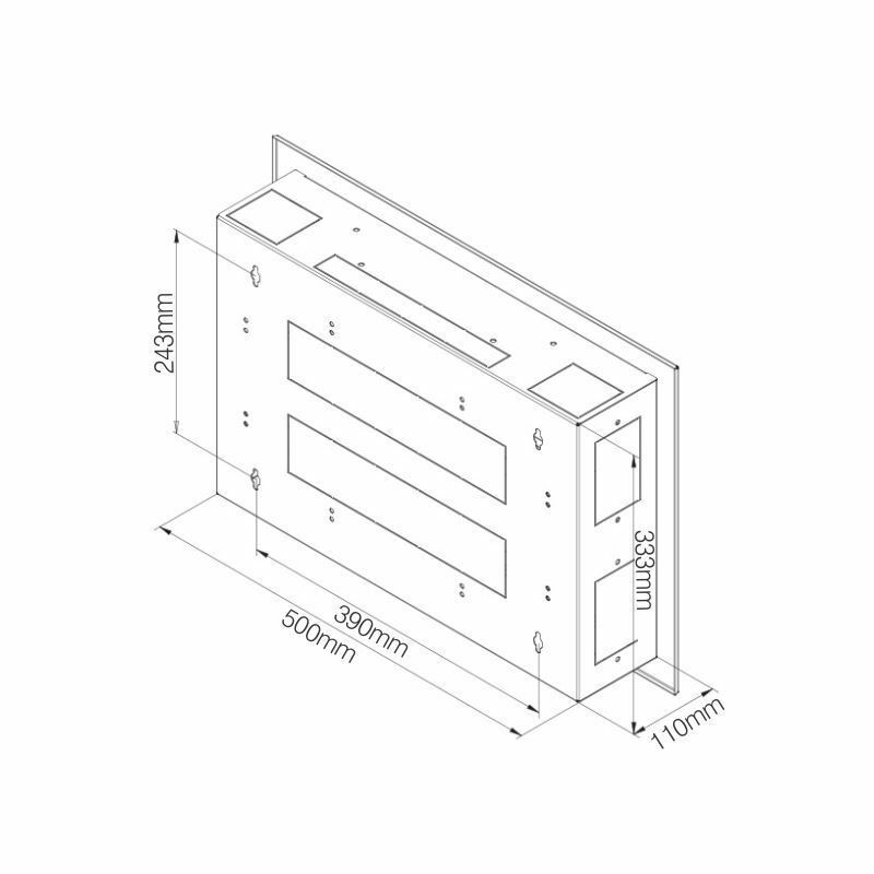 Zidni kabinet Triton SNA elektro 333x500x110, izbočena vrata