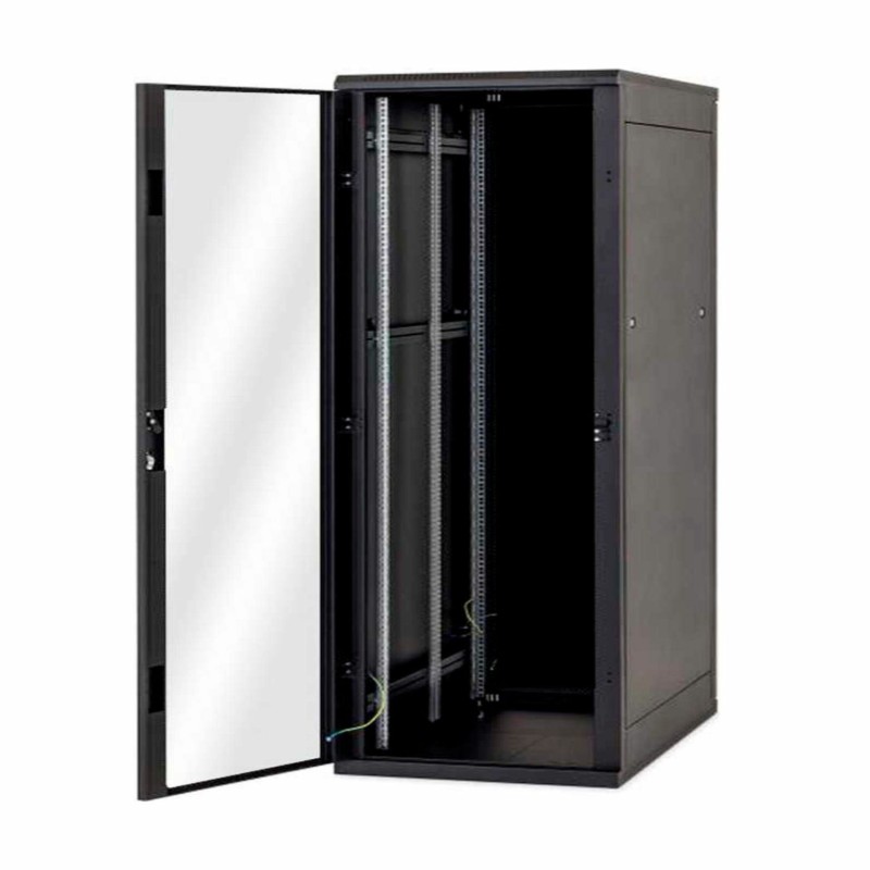 Samostoječi kabinet Triton 18U 900 600x600, črn, sestavljen