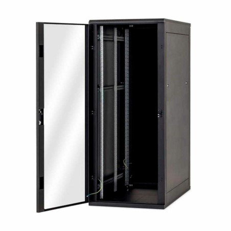 Samostoječi kabinet Triton 18U 900 600x600, črn, sestavljen