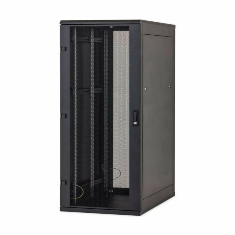 Samostoječi kabinet Triton 27U 1300 600x900, črn, sestavljen, perf. vrata