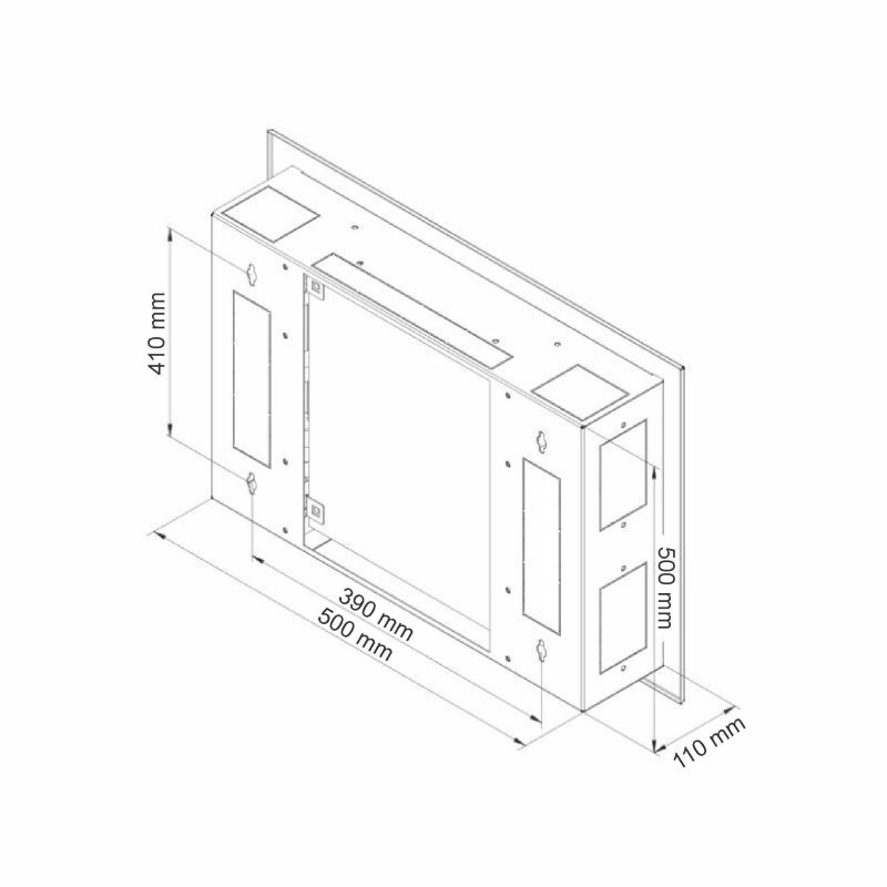 Zidni kabinet Triton RNA hibridni 500x500x110, izbočena vrata, 9435111