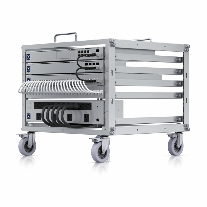 Samostoječi kabinet Ubiquiti 6U 519x460x351 mini rack s kolesi, siv, 9440403
