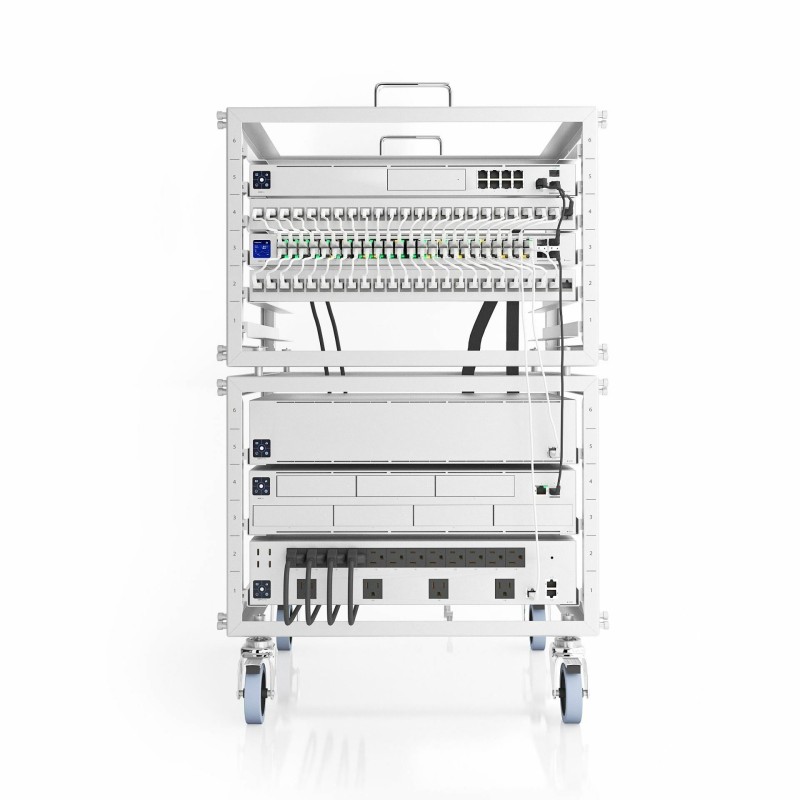 Samostoječi kabinet Ubiquiti 6U 519x460x351 mini rack s kolesi, siv, 9440403