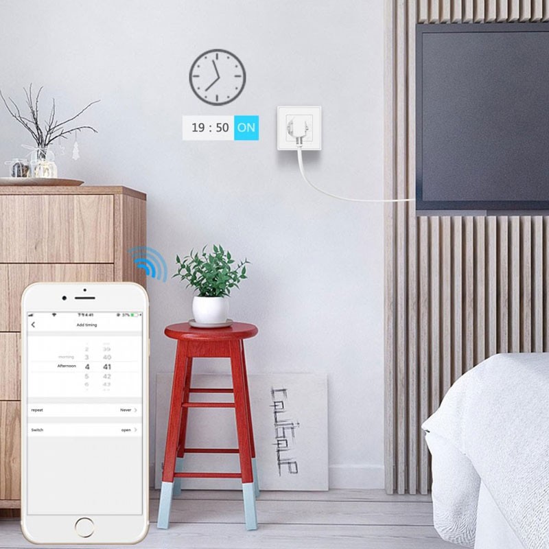 Pametna vtičnica WOOX R4054 Smart, WiFi, 2300W