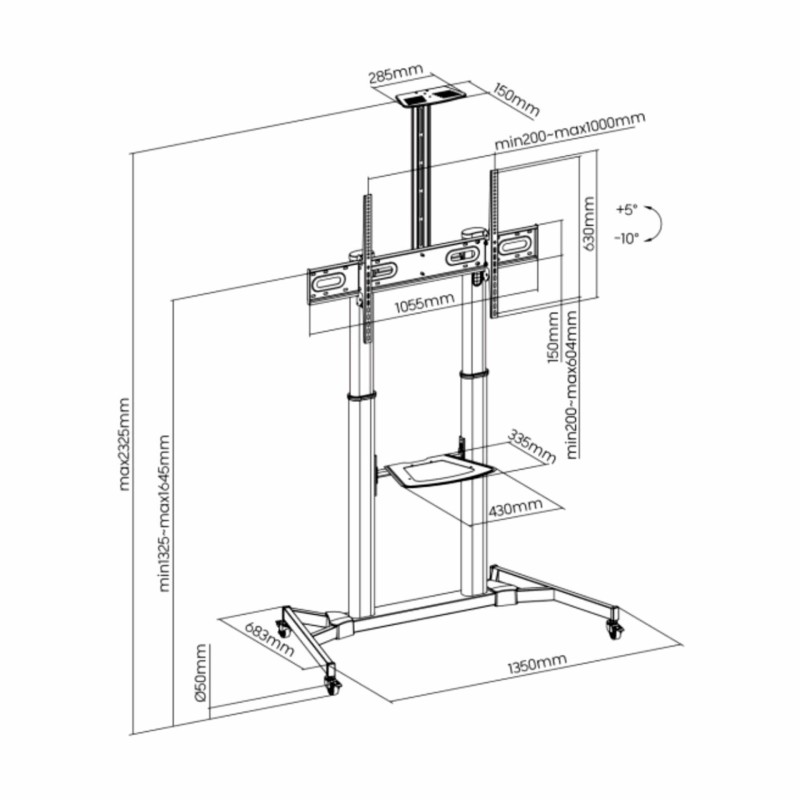 Nosilec samostoječi TV FS-3610 SBOX