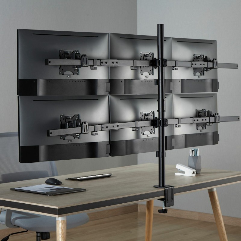 Stenski nosilec za TV / monitoSBOX namizni nosilec za 6x monitor črn LCD-352/6 7