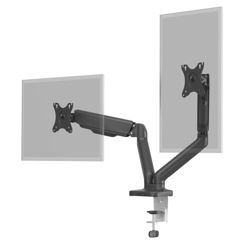Dvojni nosilec za monitor do 32, plinska vzmet, Goobay