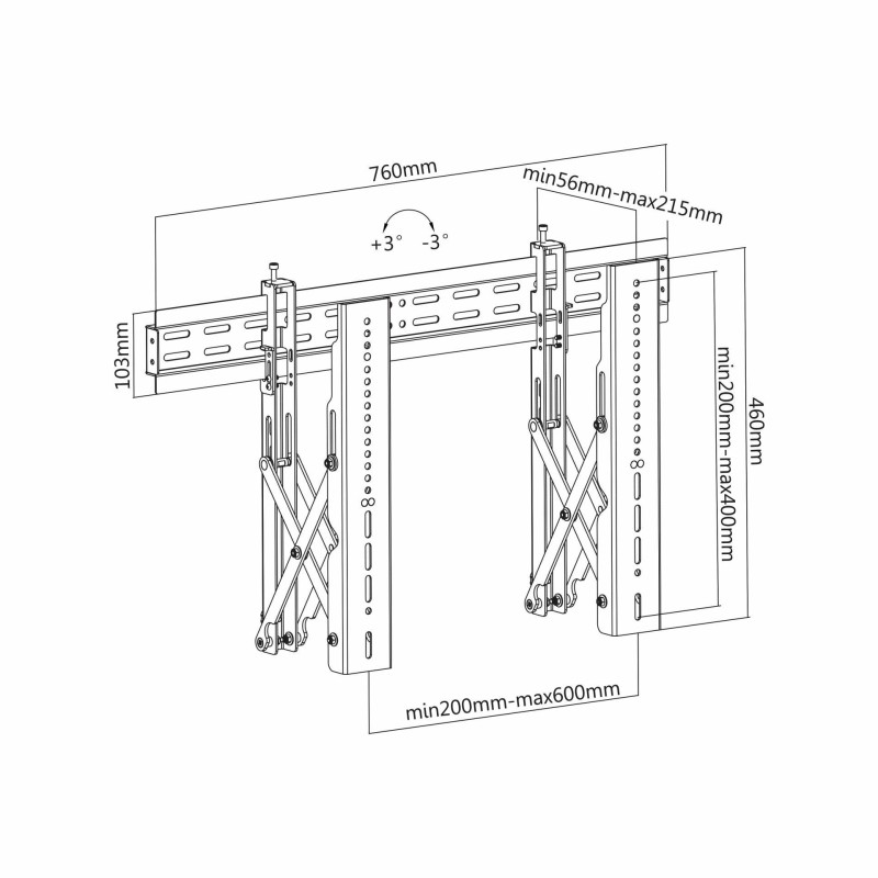 Stenski nosilec SBOX VideoWall, LVW02-46F