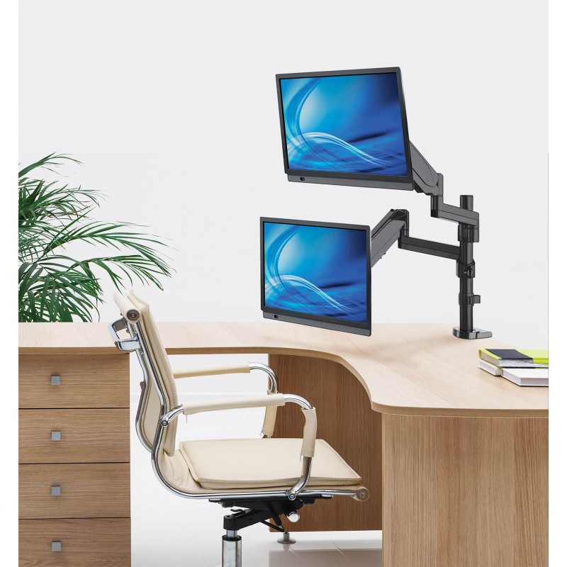 Namizni nosilec za 2 monitja 17-32 MANHATTAN