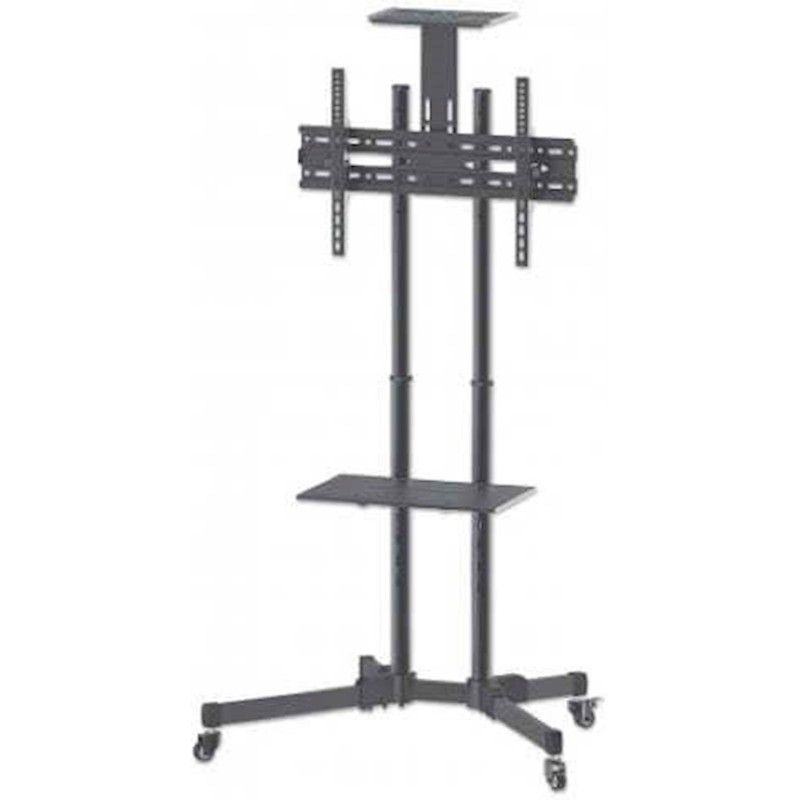 Multimedijski voziček 37-70 MANHATTAN, 50kg, črn
