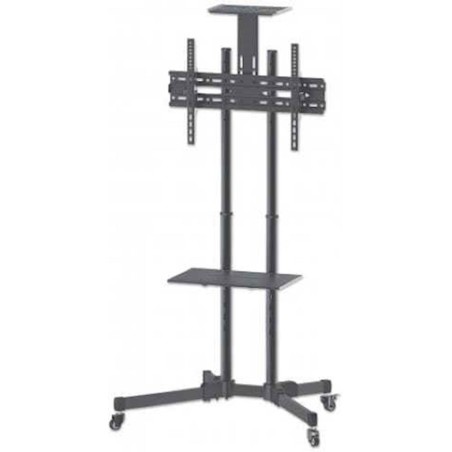 Multimedijski voziček 37-70 MANHATTAN, 50kg, črn
