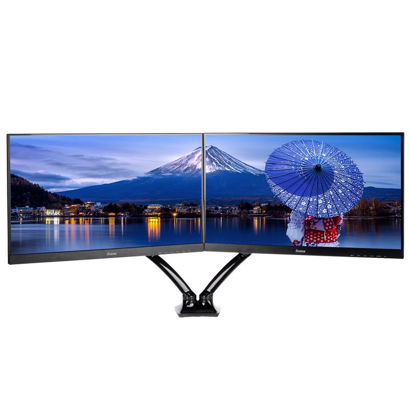 Namizni nosilec za 2 monitorja IIYAMA DS3002C-B1, do 27"