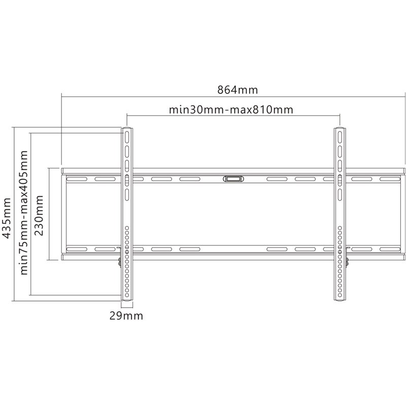 Stenski nosilec za TV GOOBAY Basic Fixed XL, 43"–100", do 75 kg