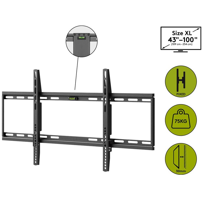 Stenski nosilec za TV GOOBAY Basic Fixed XL, 43"–100", do 75 kg
