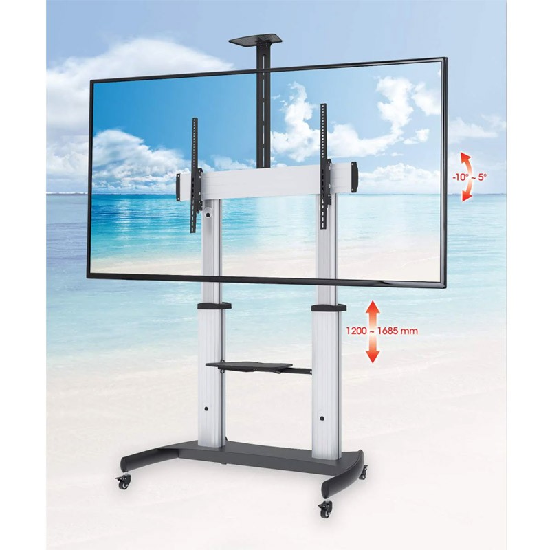 Večnamenski voziček za zaslon Manhattan, 60"–100", do 100 kg