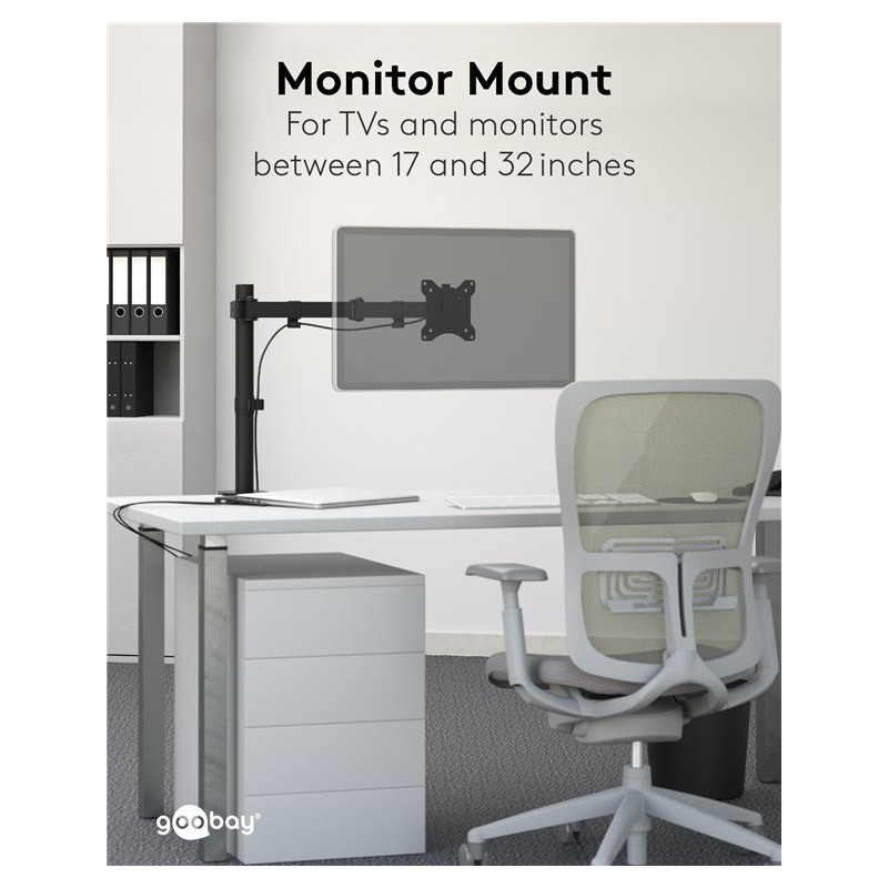 Namizni nosilec za monitor GOOBAY FLEX, 17"–32", do 9 kg