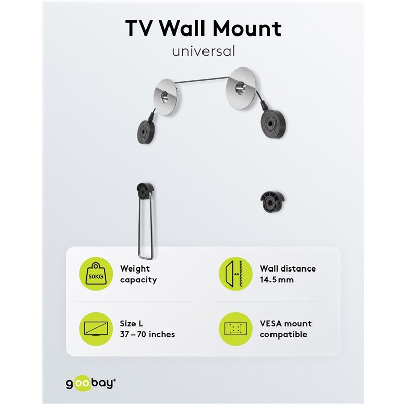 Stenski nosilec za TV GOOBAY EasyMount Universal, 37"–70", do 50 kg