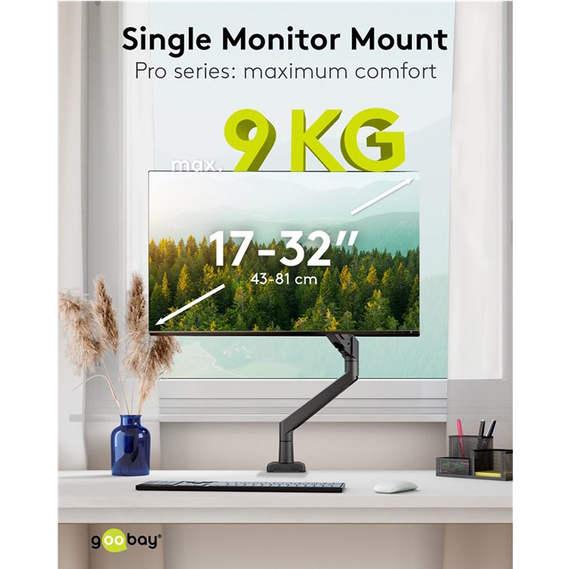 Namizni nosilec za monitor GOOBAY, 17"–32", do 9 kg