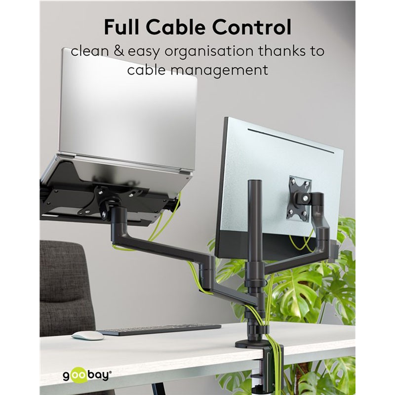 Namizni nosilec za prenosnik in monitor GOOBAY Deluxe, 17"–32", do 8 kg