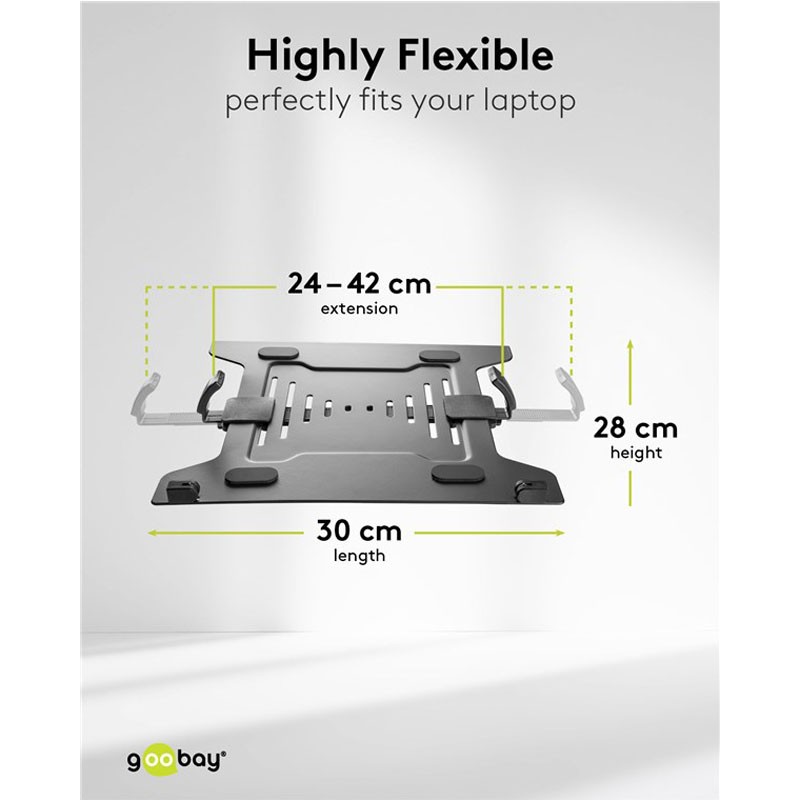 Namizni nosilec za prenosnik in monitor GOOBAY Basic Arm Flex, 13"–32", do 8 kg