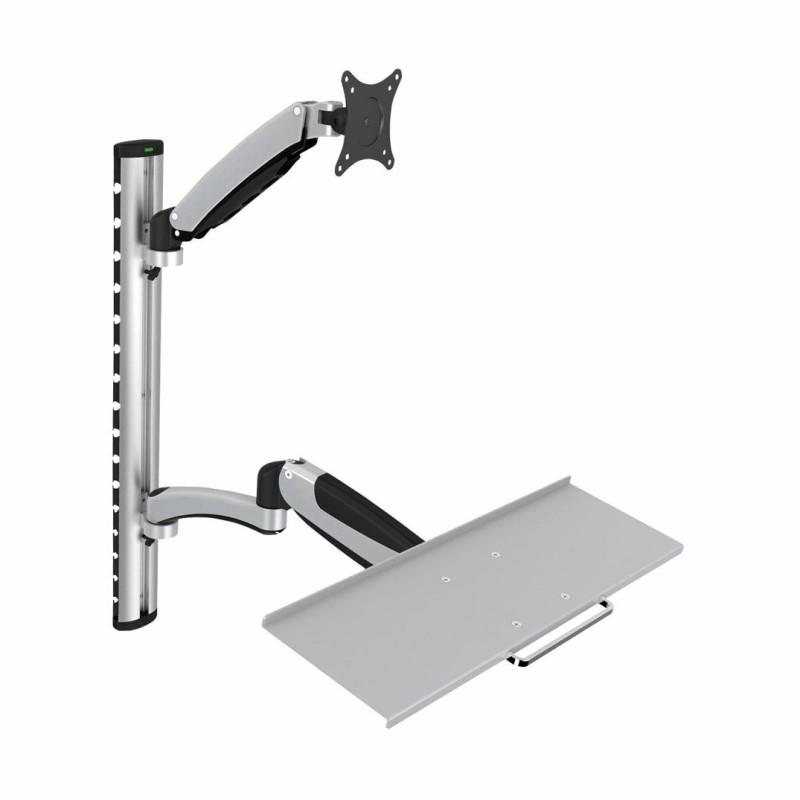 Stenski nosilec za monitor z flex polico Digitus DA-90354, srebrn