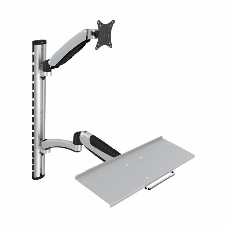 Stenski nosilec za monitor z flex polico Digitus DA-90354, srebrn