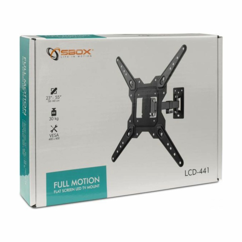 Stenski nosilec za TV / monitor SBOX LCD-441, črn