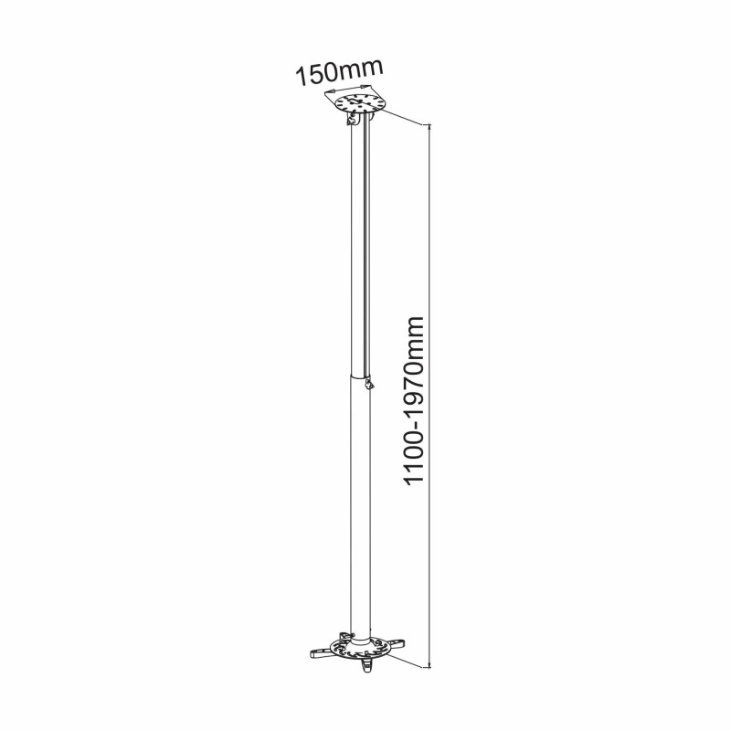 Stropni nosilec za projektor PM-200XL SBOX srebrn