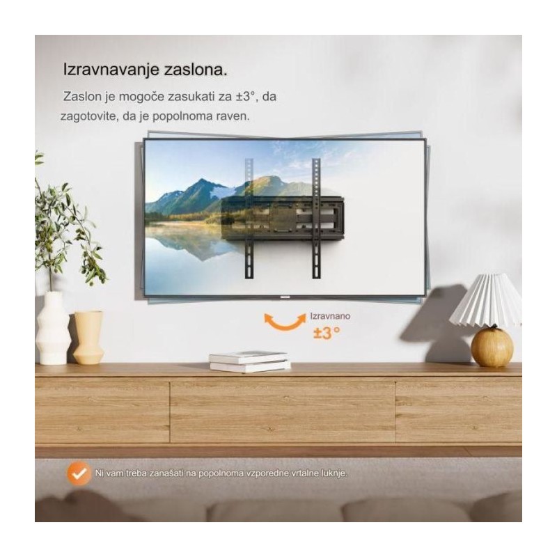 Pregiben TV stenski nosilec 23-56 do 45kg, VonHaus 05/060
