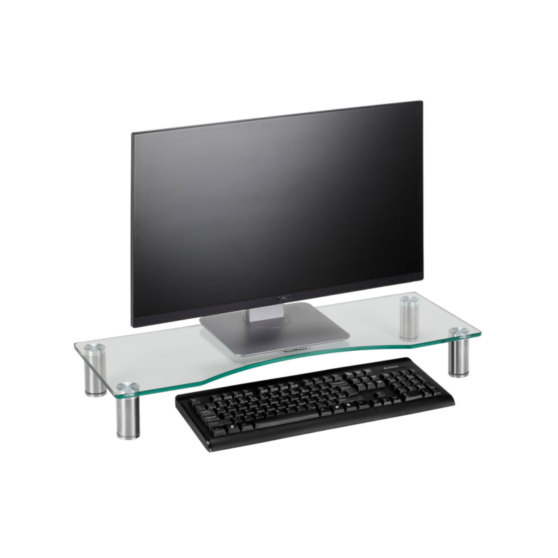 Podstavek za monitor Vonhaus, steklen L, prozoren, 05/079