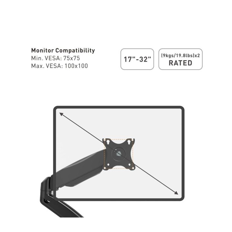 Namizni nosilec za monitor VonHaus 05/118
