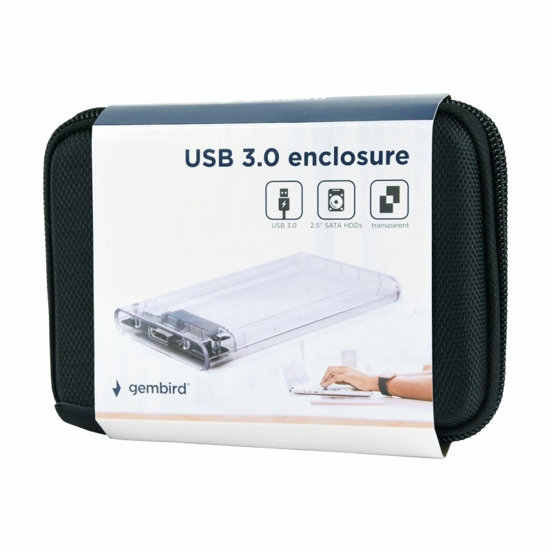Ohišje 6cm USB 3.0 EE2-U3S9-6 Gembird transparent