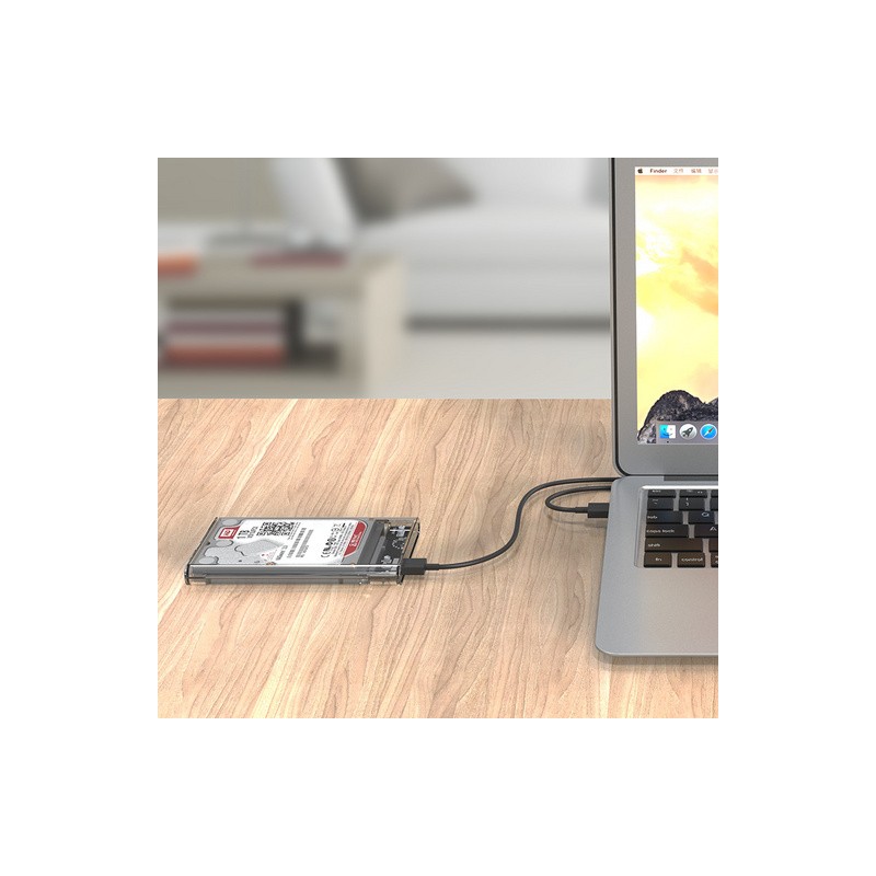 Zunanje ohišje za HDD/SSD 2,5 USB 3.0 UASP SATA3, prozorno, ORICO 2139U3