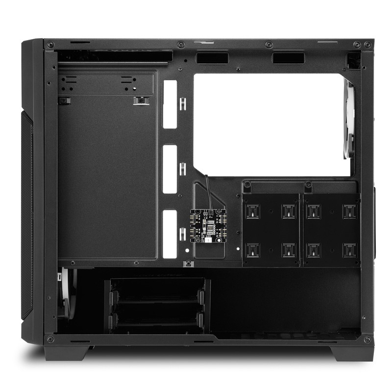 Ohišje mATX SHARKOON V1000 RGB, okno, gaming, črno