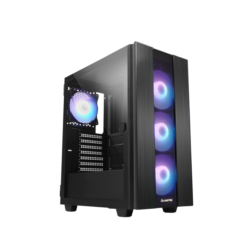Ohišje Chieftec GS-02B-OP HUNTER 2 A-RGB, črno