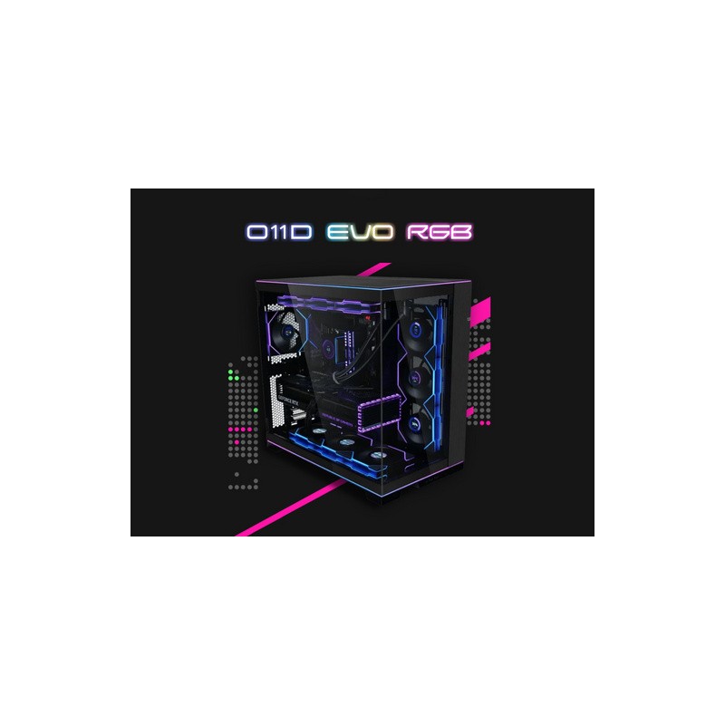 Ohišje Lian Li O11D EVO RGB, steklo, črno