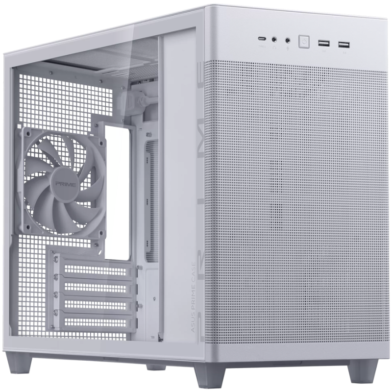 Ohišje ASUS Prime AP201, steklo, belo