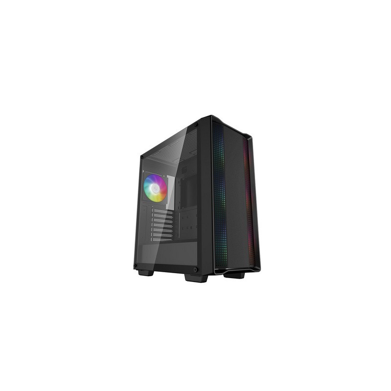 Ohišje DeepCool CC560 ARGB V2, ATX, RGB, kaljeno steklo, črno
