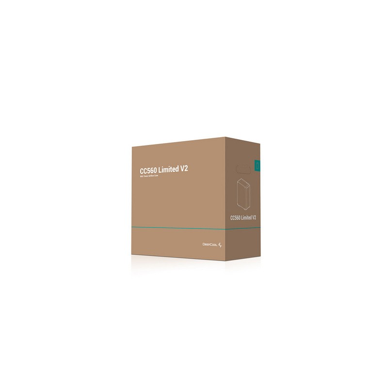 Računalniško ohišje DeepCool CC560 Limited V2, ATX, kaljeno steklo, črno,