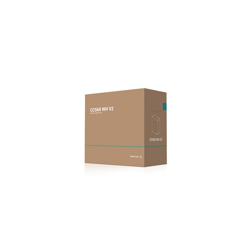 Računalniško ohišje DeepCool CC560 WH V2, ATX, LED, kaljeno steklo, belo